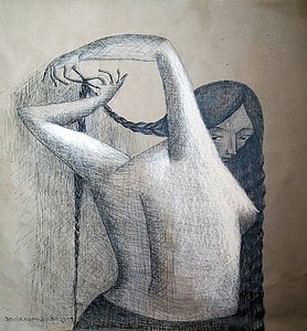 Annie Kurkdjian - Pastel et encre sur papier