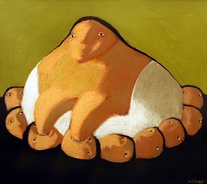 Annie Kurkdjian - Acrylique et pastel sur carton