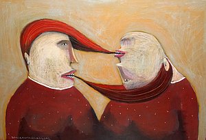 Annie Kurkdjian - Acrylique et pastel sur carton