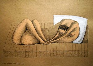 Annie Kurkdjian - Mixed media sur carton