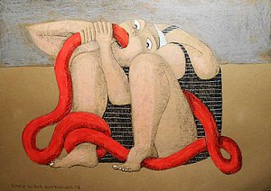 Annie Kurkdjian - Mixed media sur carton