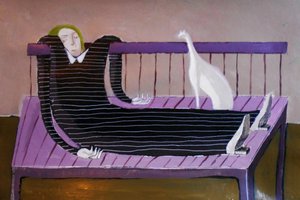 Annie Kurkdjian - Acrylique sur carton 