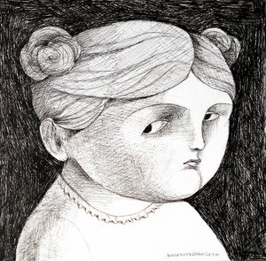 Annie Kurkdjian - Encre sur carton 