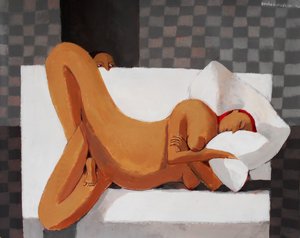 Annie Kurkdjian - Acrylique sur carton 