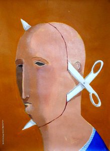 Annie Kurkdjian - Acrylique sur carton 