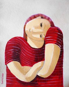 Annie Kurkdjian - Acrylique sur carton 