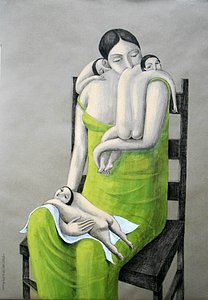 Annie Kurkdjian - Mixed media sur papier