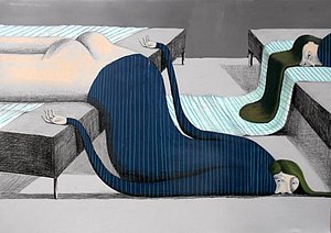 Annie Kurkdjian - Mixed media sur carton