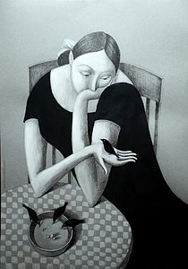 Annie Kurkdjian - Mixed media sur carton