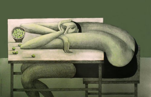 Annie Kurkdjian - Mixed media sur carton