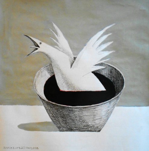 Annie Kurkdjian - Mixed media sur papier