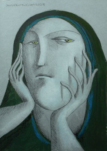 Annie Kurkdjian - Mixed media sur papier
