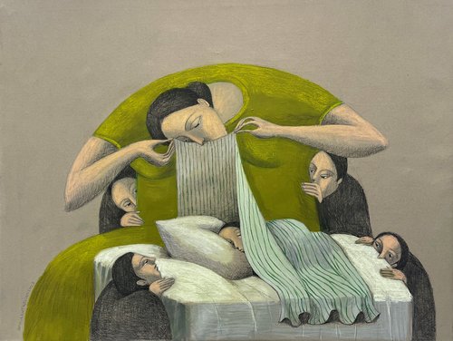 Annie Kurkdjian - Mixed media sur papier