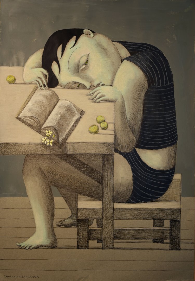 Annie Kurkdjian - Mixed media sur papier