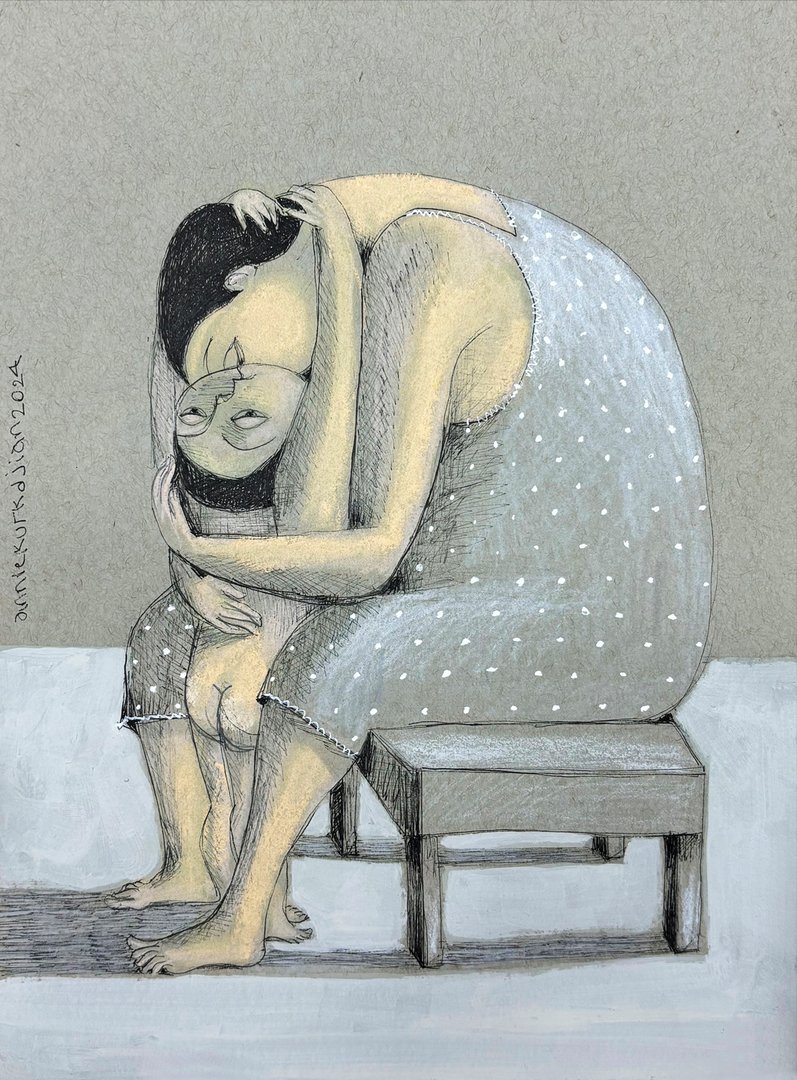 Annie Kurkdjian - Mixed media sur papier