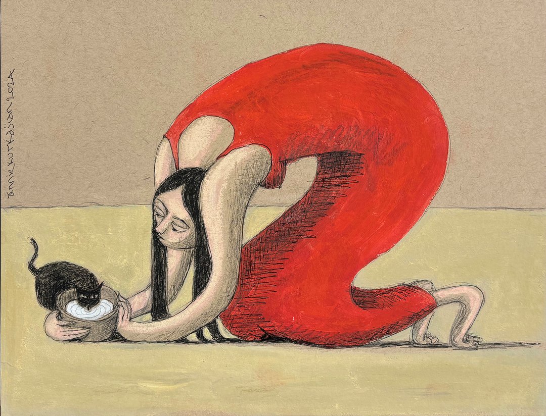 Annie Kurkdjian - Mixed media sur papier