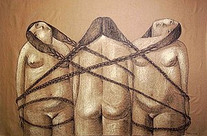 Annie Kurkdjian - Pastel et encre sur papier