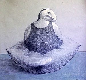 Annie Kurkdjian - Pastel et encre sur papier