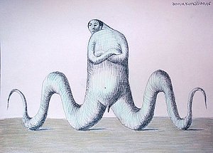 Annie Kurkdjian - Pastel et encre sur papier