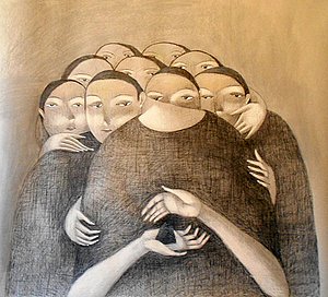 Annie Kurkdjian - Mixed media sur papier